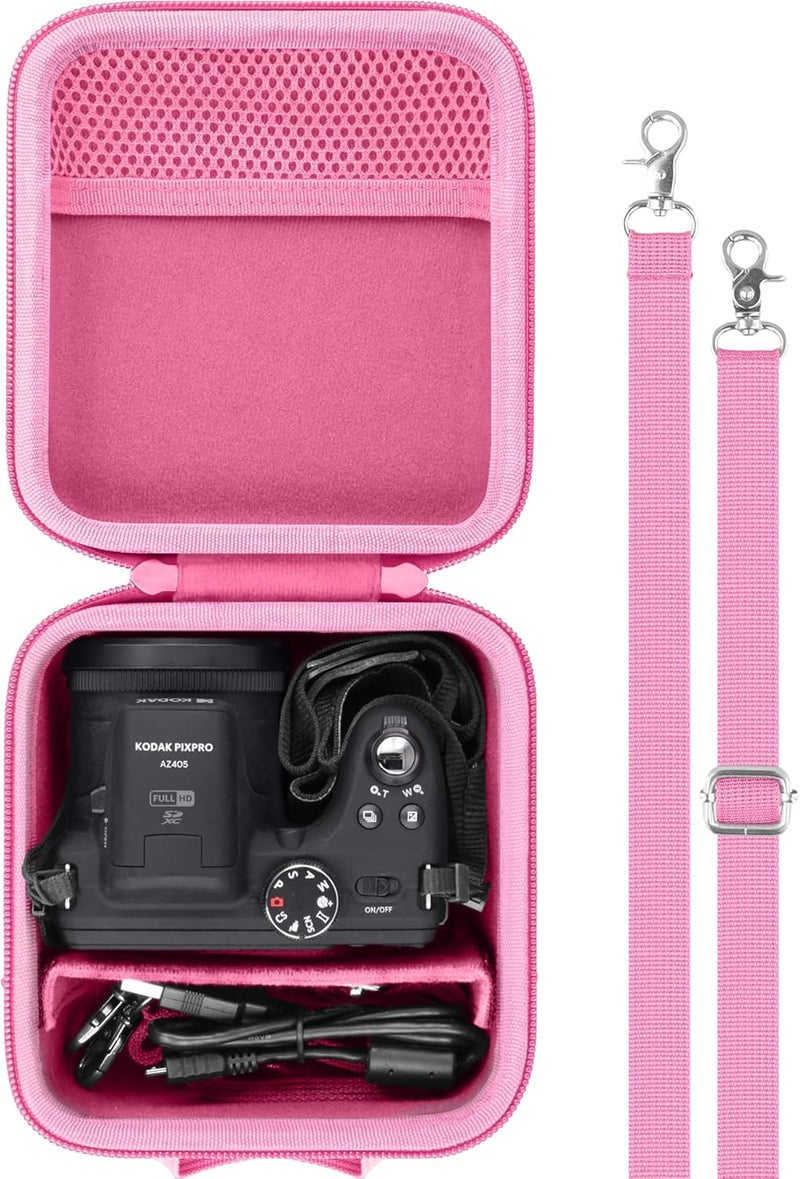 Baval Camera Case Compatible with KODAK PIXPRO AZ405/AZ425/AZ255/AZ401/AZ528 Digital Camera Vlogging Camera(Pink Case) - Image 1